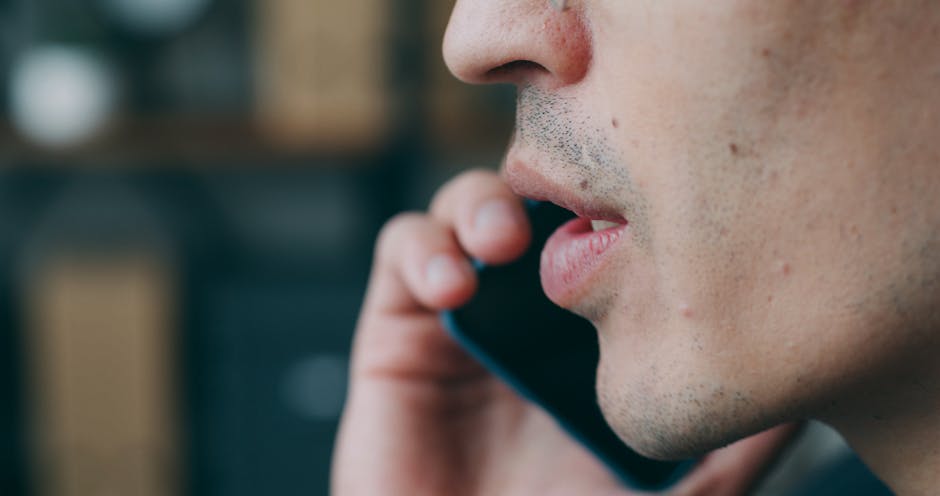 Person speaking on phone receiving friendly digital support